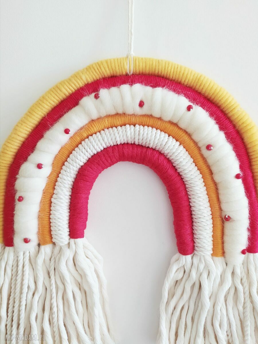 Makrama tęcza do pokoju dziecka - boho handmade
