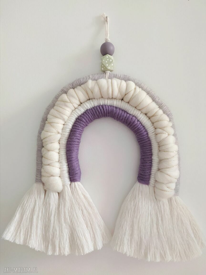 Makramowa tęcza - boho dekoracja do pokoju dziecka