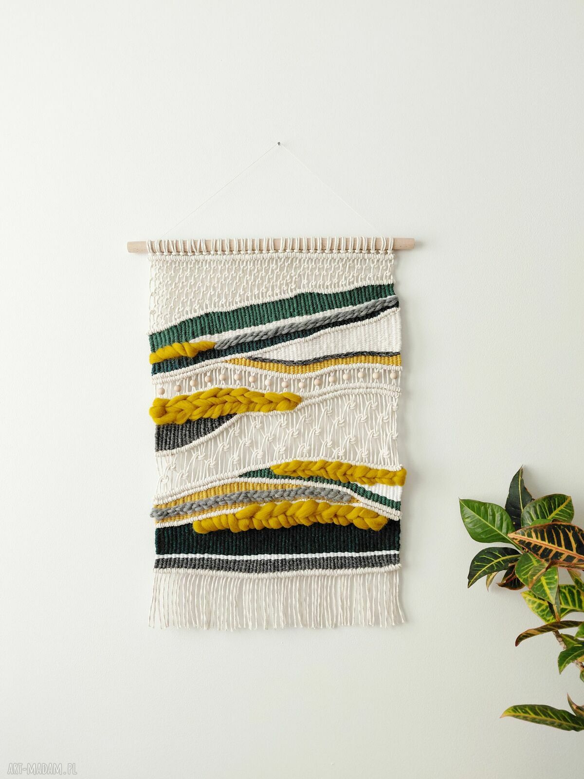 Makrama z wełną - boho dekoracja ścienna Macraweave