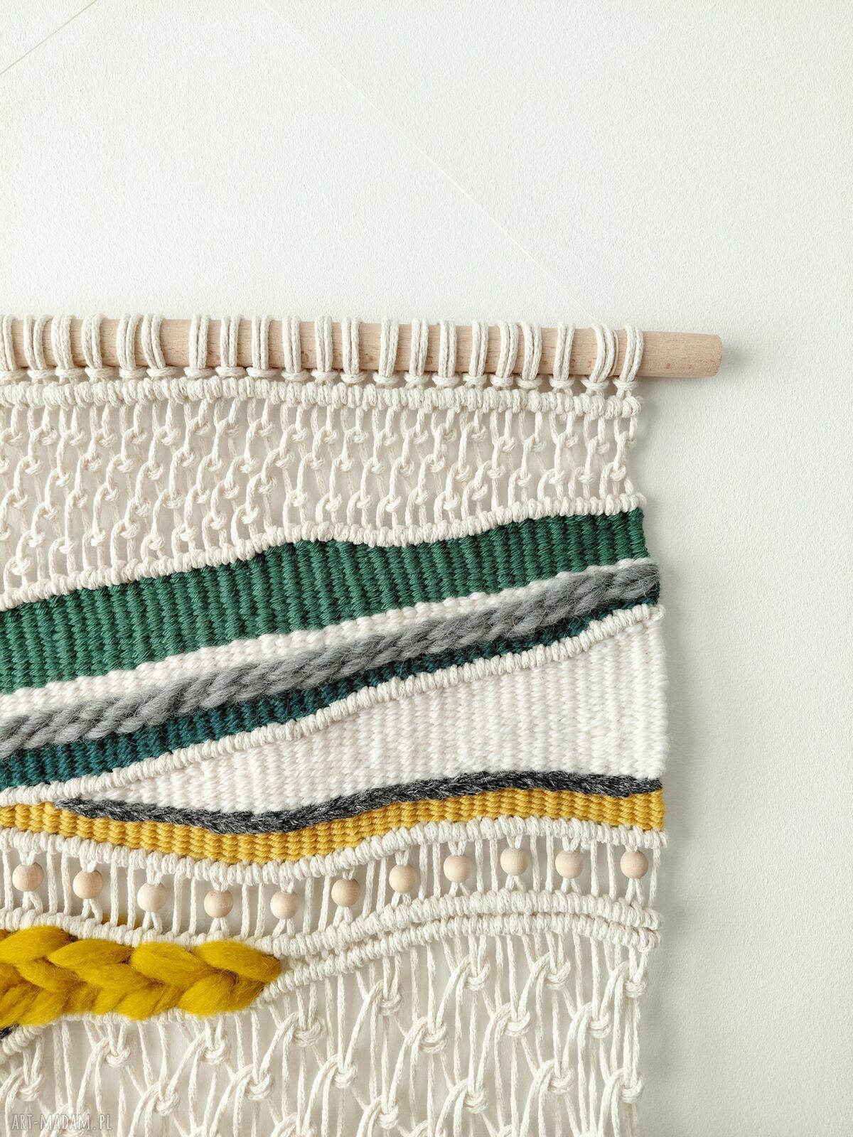 Makrama z wełną - boho dekoracja ścienna Macraweave