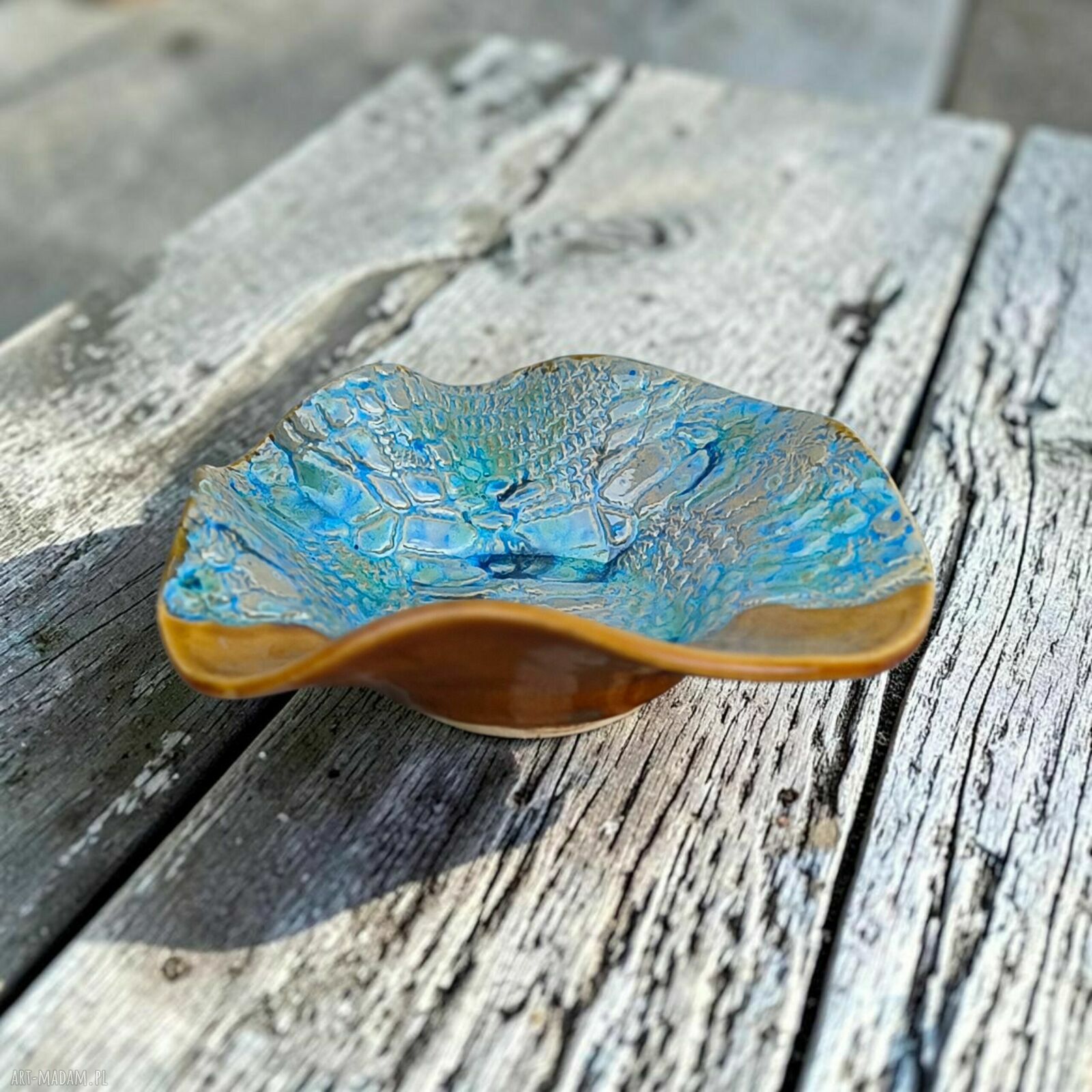 Mała patera ceramiczna ręcznie robiona