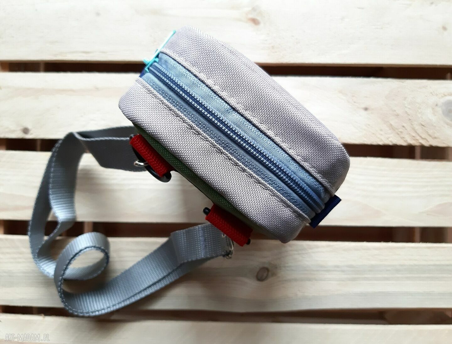 Mała saszetka na telefon i drobiazki - kolorowa torebka handmade