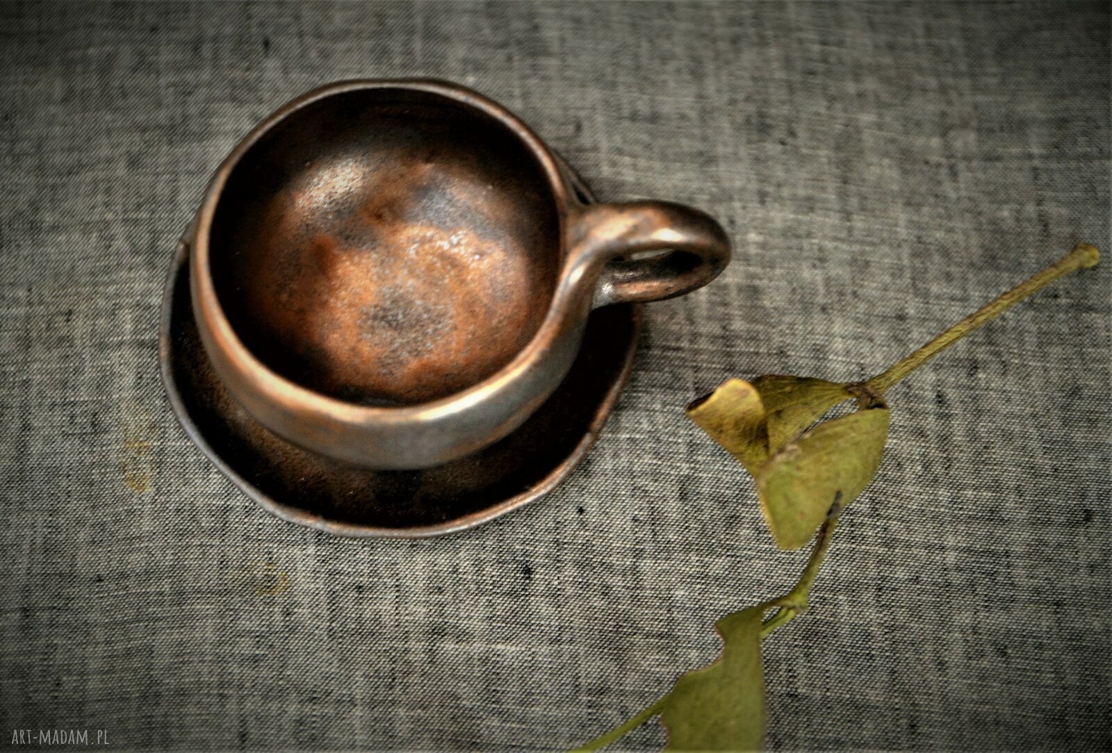 Mała Złota na Małą Czarną - filiżanka do espresso 70 ml ze spodkiem