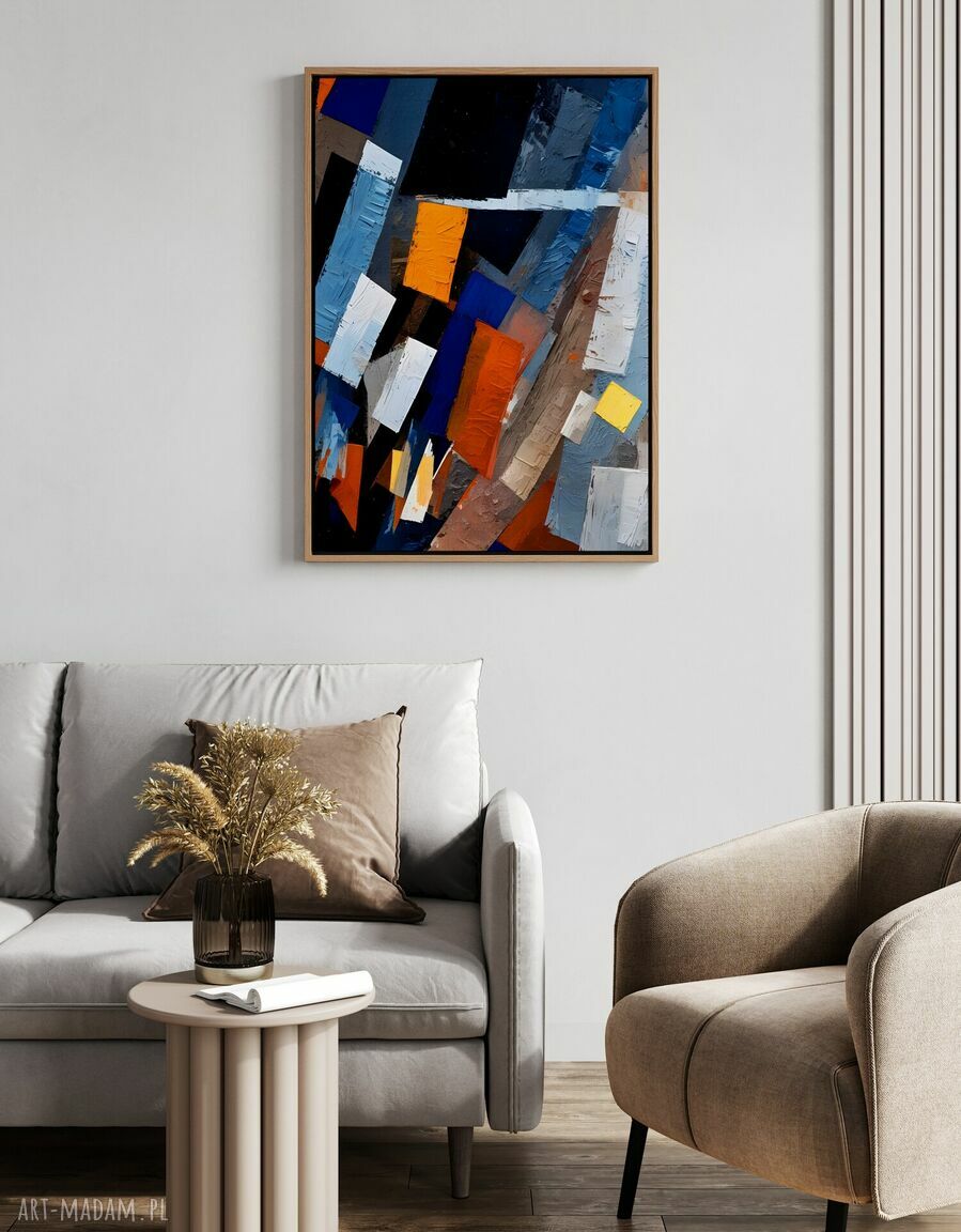 Kolorowy plakat Malarska Abstrakcja 50x70 cm do domu