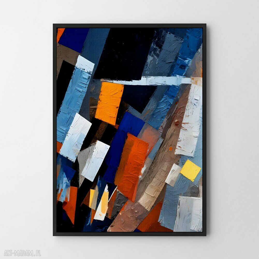 Kolorowy plakat Malarska Abstrakcja 50x70 cm do domu