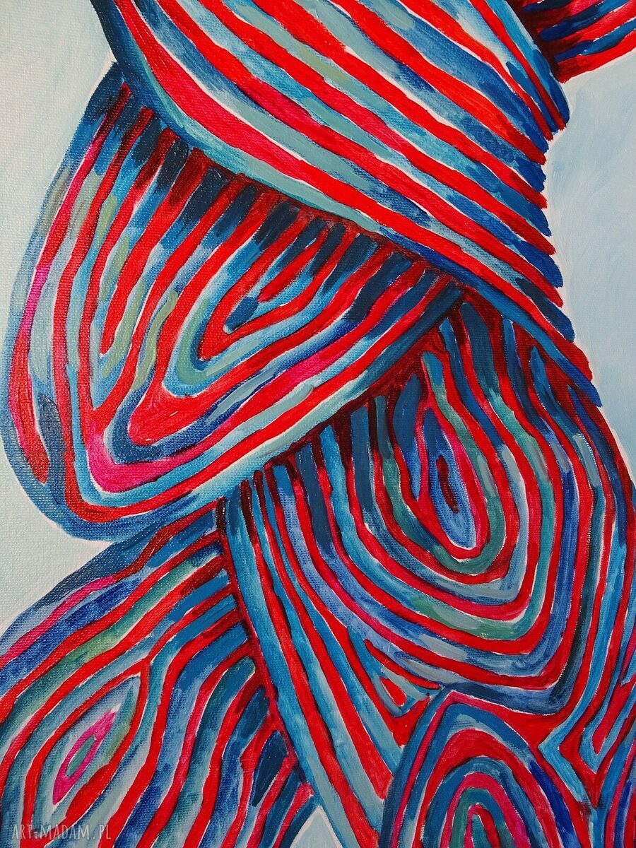 Duży obraz olejny na płótnie Horyzont 100x70 cm na blejtramie
