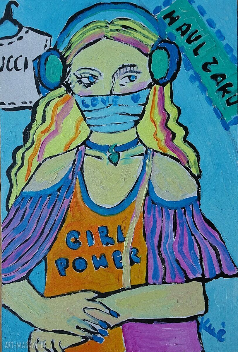 Obraz olejny Mona Lisa naszych czasów - nowoczesny portret do salonu