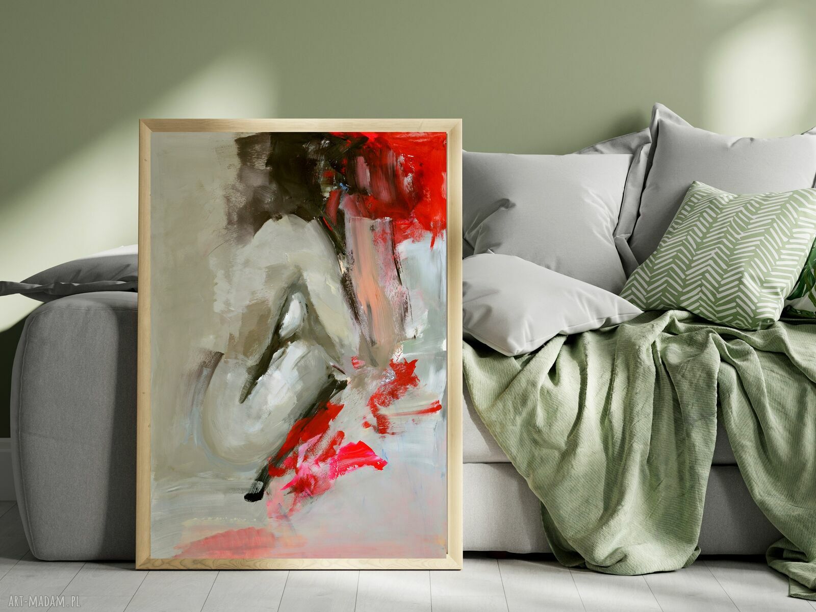 Malinowa - duży obraz kobiecy 50x70