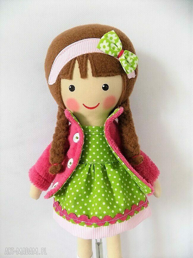 Malowana lala Karina (ok. 40 cm) - lalka handmade dla dziecka
