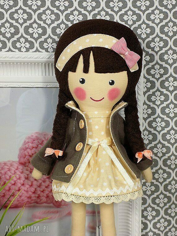 Lalka Katarzyna - ręcznie malowana przytulanka 40 cm