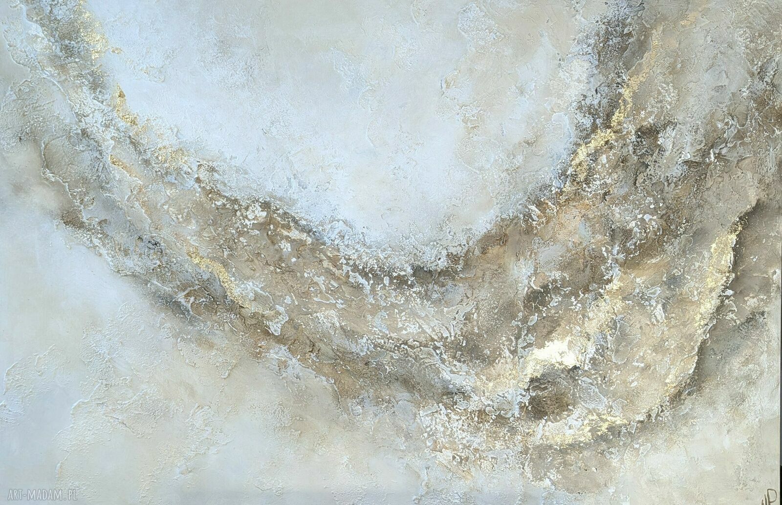 Ręcznie malowany obraz strukturalny 120x80 cm - gotowy do wysyłki