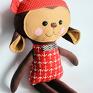 małpka zabawki czerwone pirat marek 45 cm