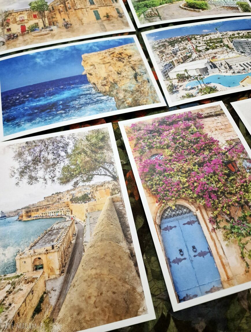 Malta w akwareli - zestaw 10 grafik 15x23 cm (zestaw 2)