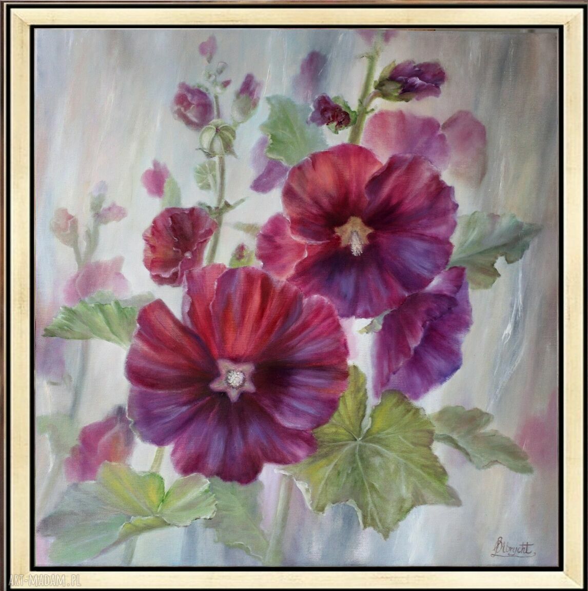 Malwy - ręcznie malowany obraz olejny 60x60 cm