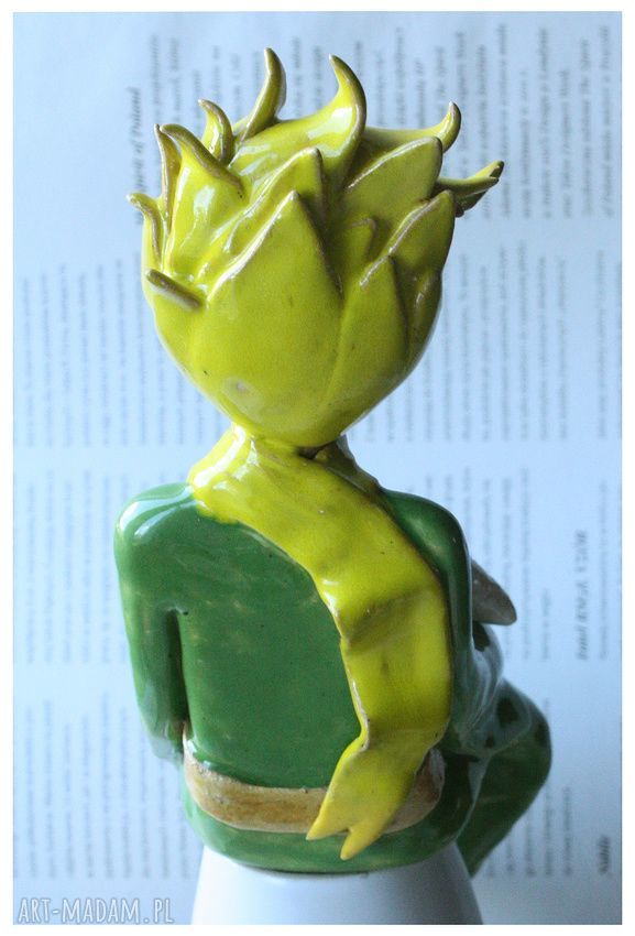Figurka Małego Księcia - ceramiczna dekoracja handmade (ok. 30 cm)