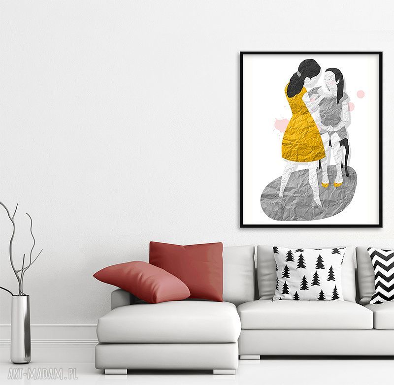 Mama i córka - art print A4