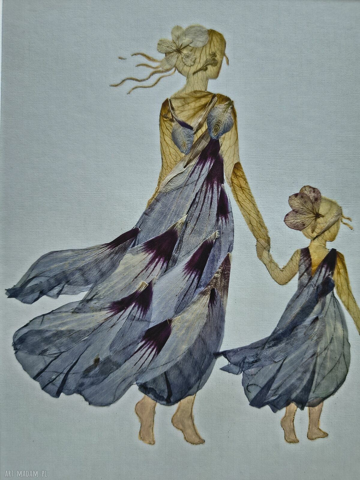 Mama i córka - art print w białej ramie 30x40 cm
