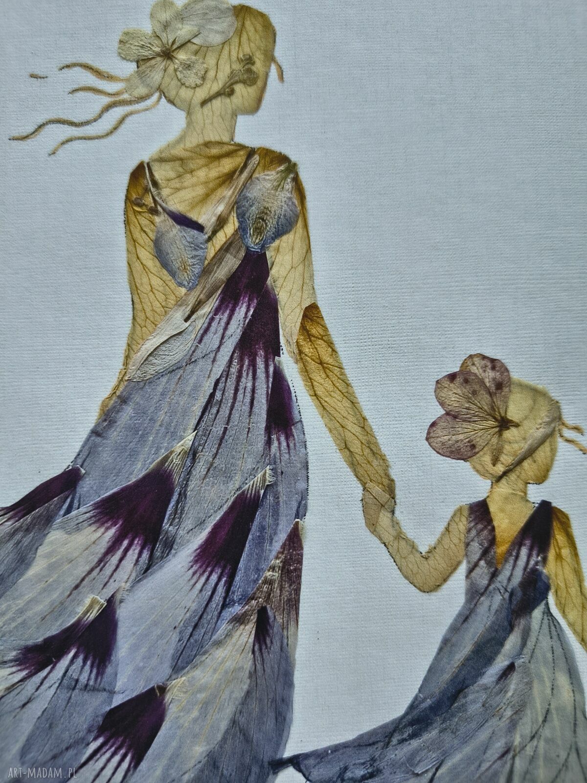 Mama i córka - art print w białej ramie 30x40 cm