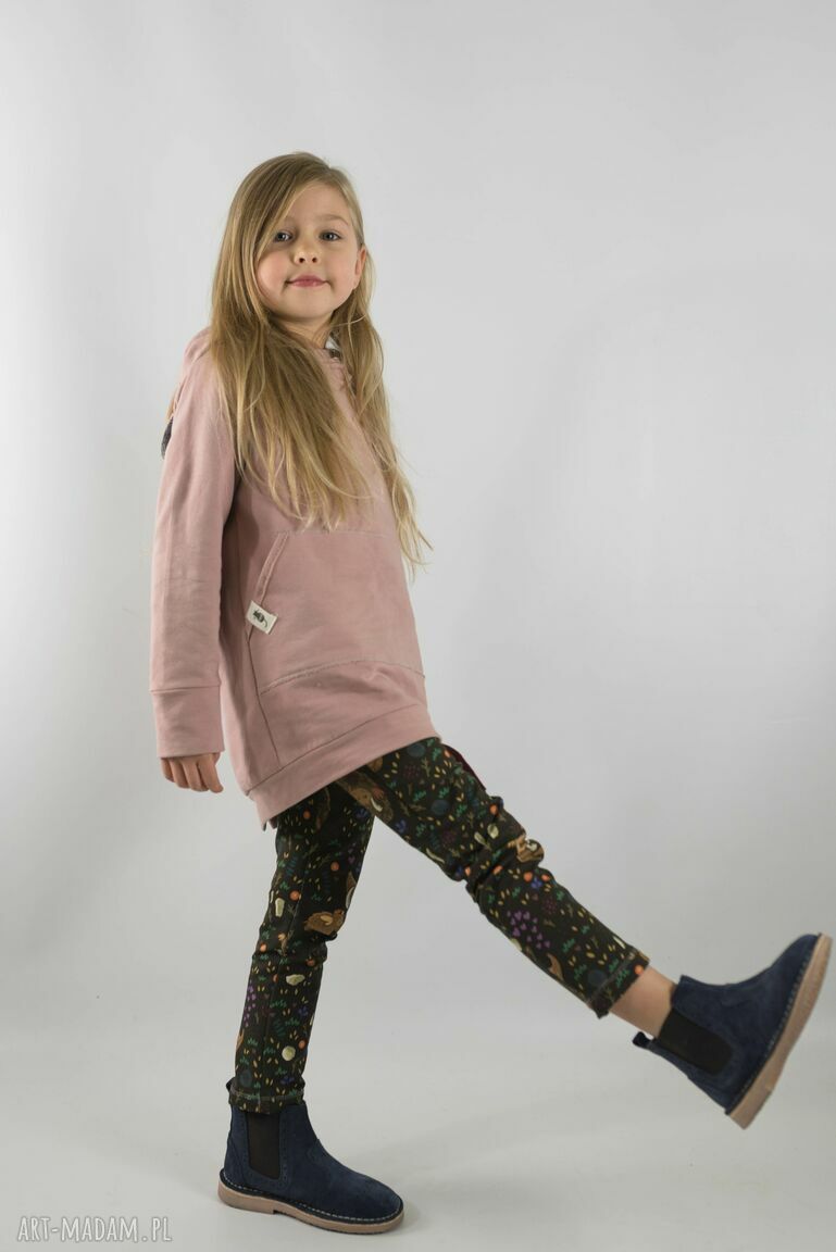 Legginsy MAMUTY - brązowe bawełniane dla dziewczynki Cudi KIDS