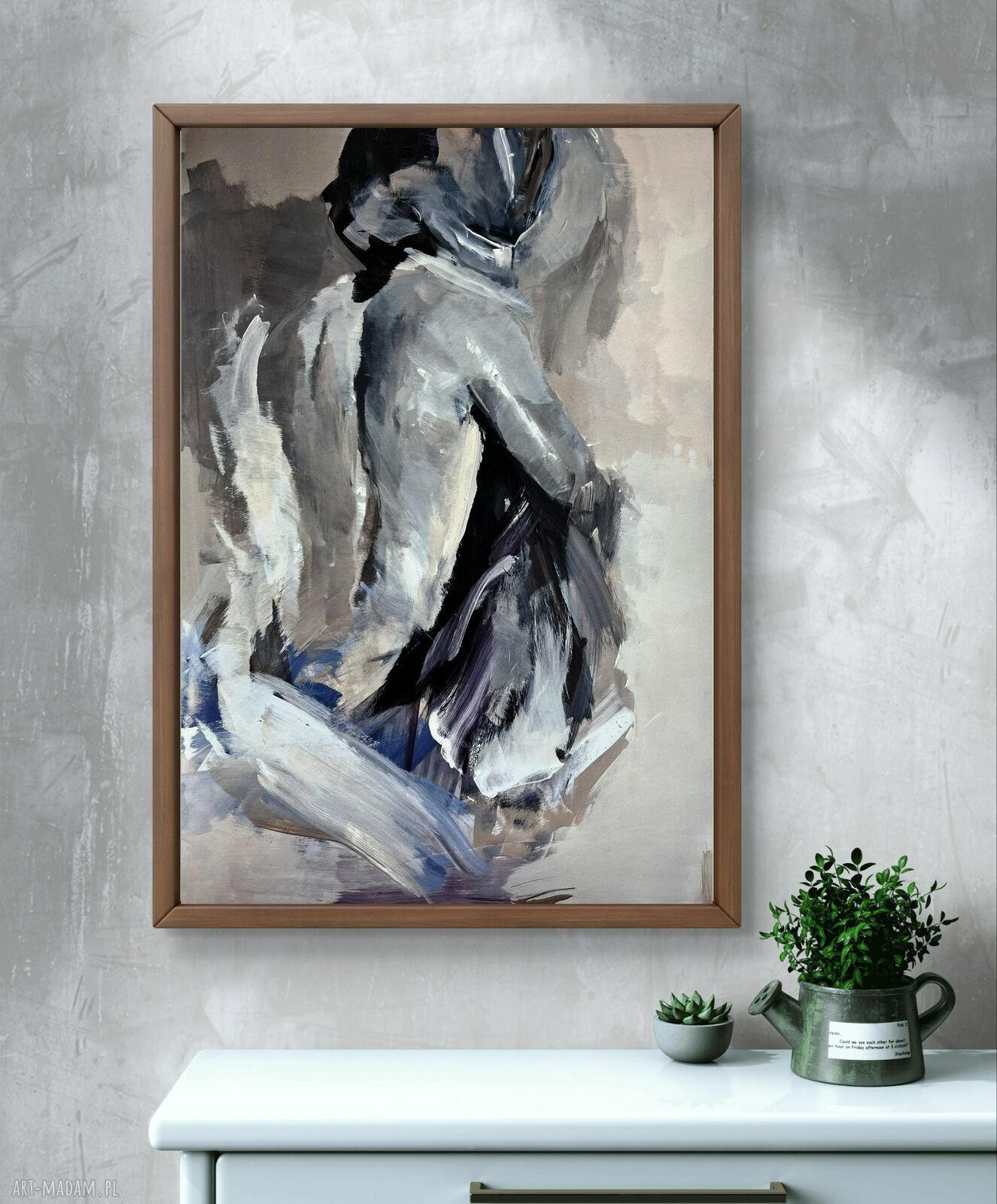 Man Woman - autorska grafika 100x70 cm do salonu i sypialni