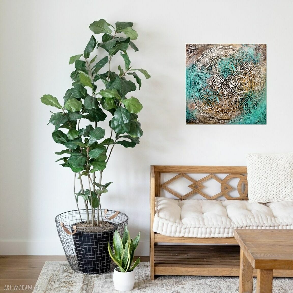 Mandala 34 - ręcznie malowany obraz 3D do salonu
