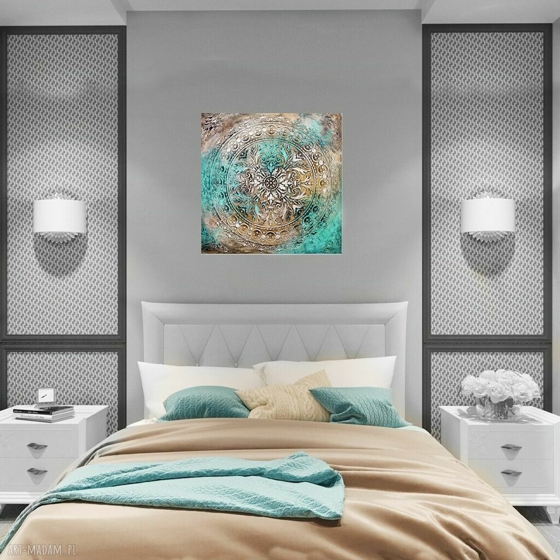 Mandala 34 - ręcznie malowany obraz 3D do salonu