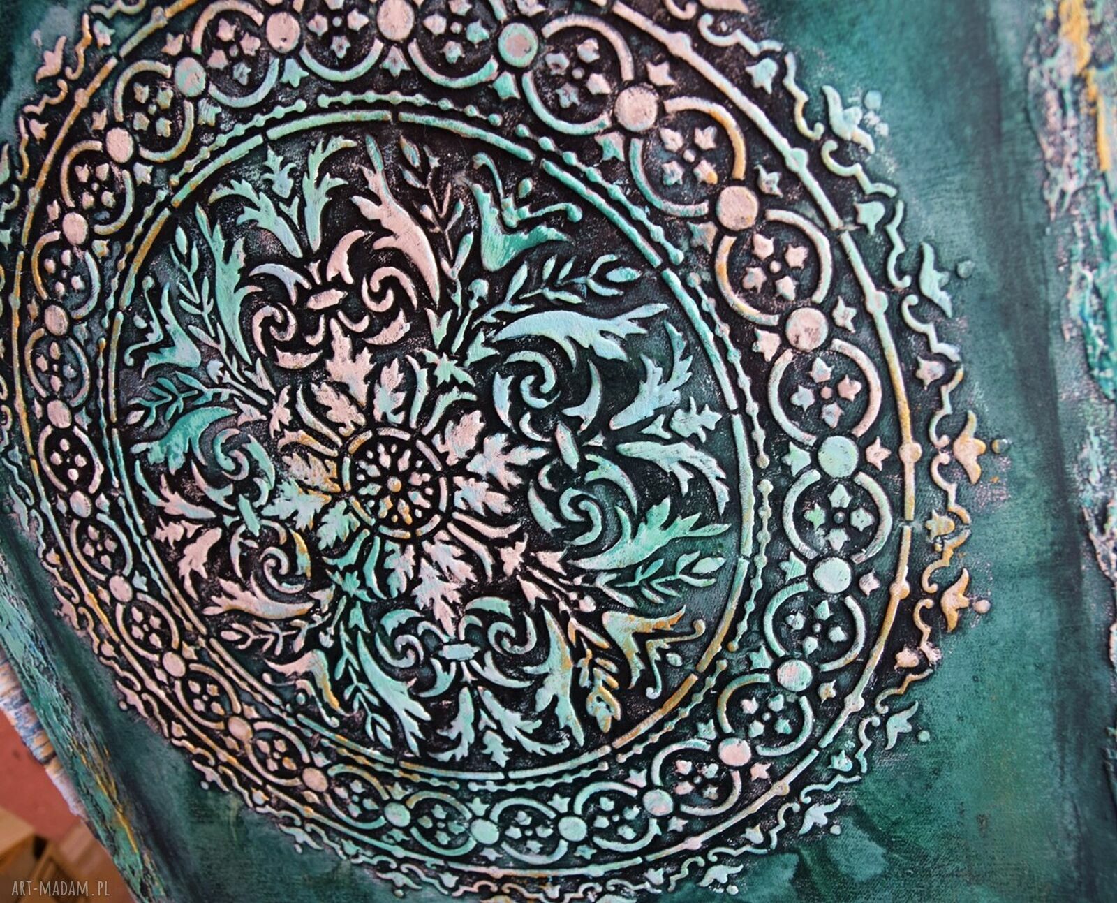 Mandala 42 - ręcznie malowany obraz 3D 60x80 cm do salonu