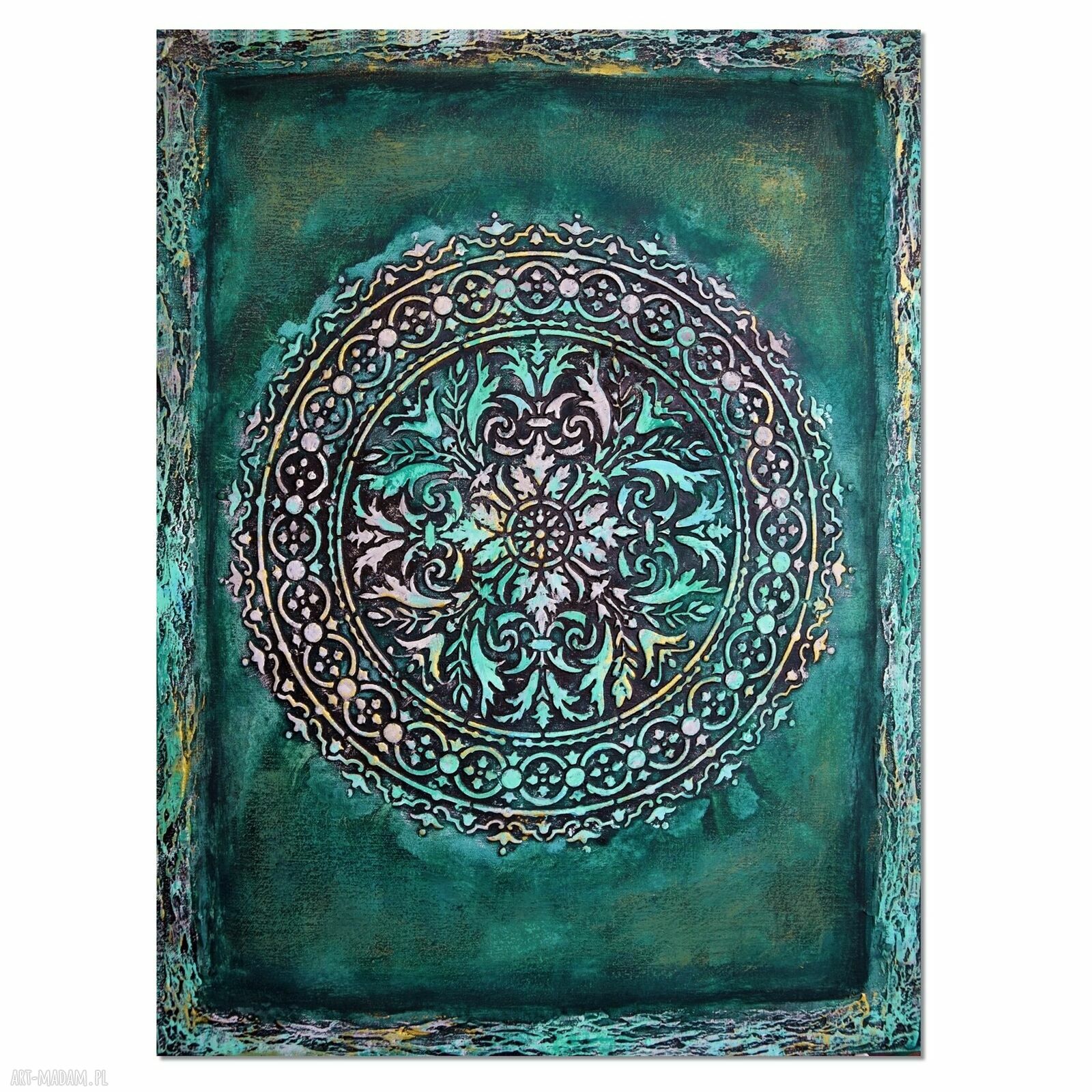 Mandala 42 - ręcznie malowany obraz 3D 60x80 cm do salonu