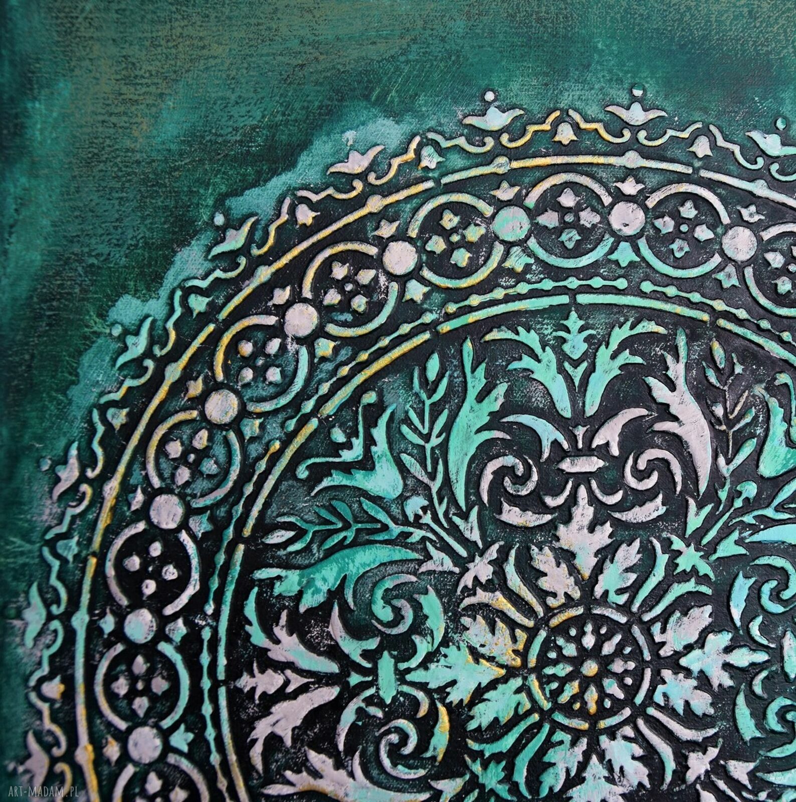 Mandala 42 - ręcznie malowany obraz 3D 60x80 cm do salonu