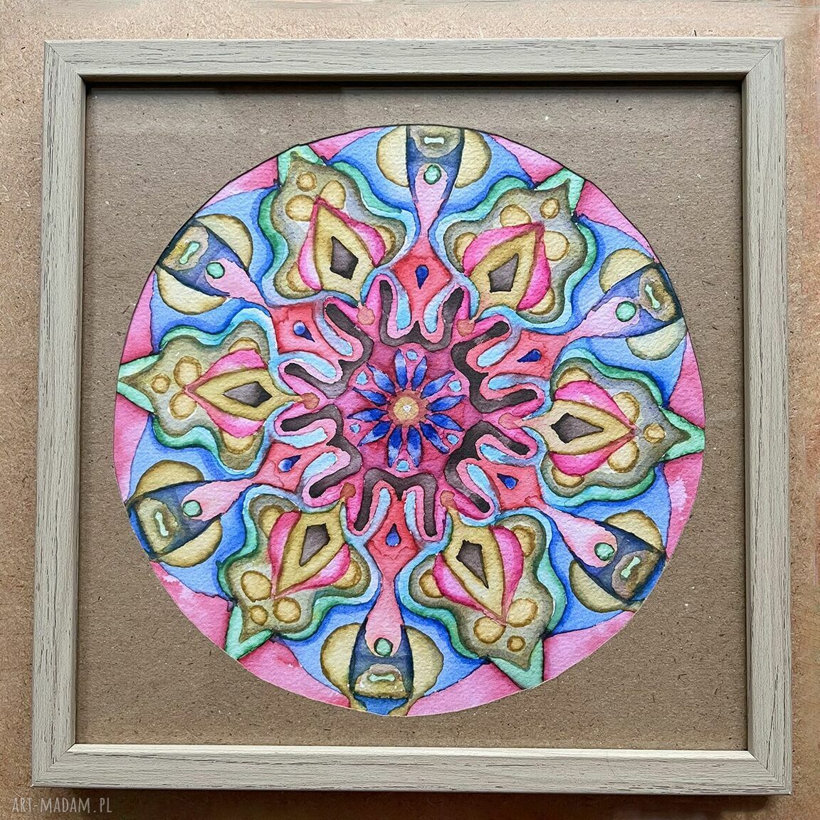 Mandala Gwiezdna Liryka Wdzięczności - obraz do medytacji i wdzięczności (20x20 cm)