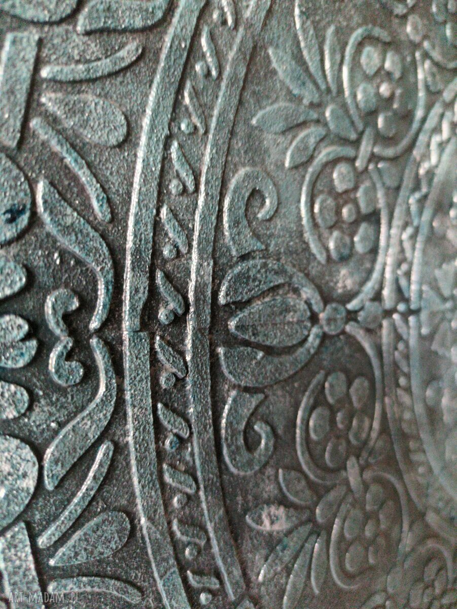 Mandala struktura 50 x 60 - ręcznie malowany obraz akrylowy 3D