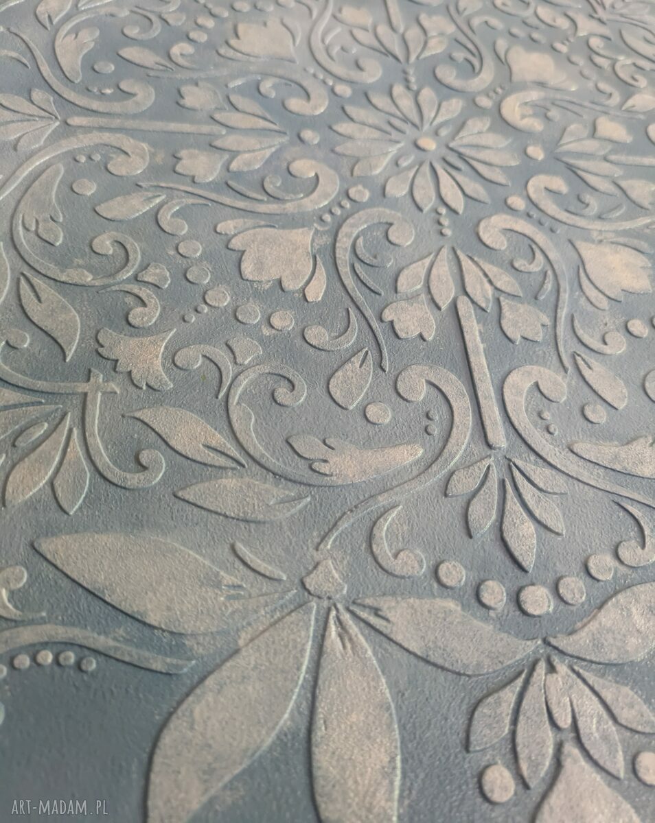 Mandala strukturalna 50x60 cm - ręcznie malowany obraz akrylowy z delikatnym efektem 3D
