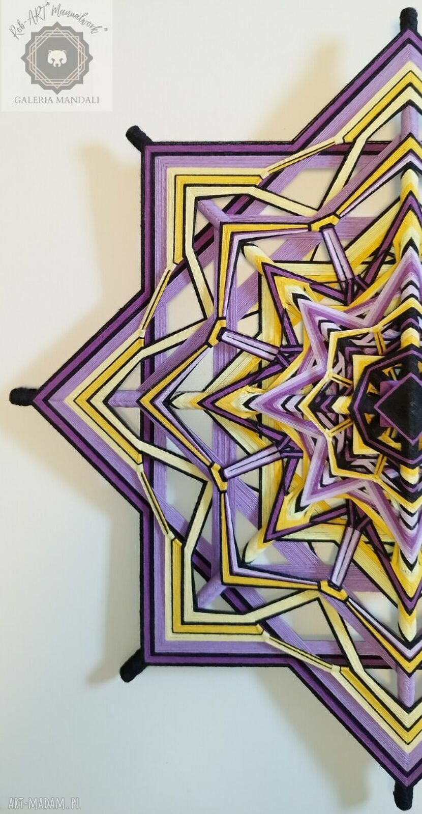 Mandala „Żywioły - ZIEMIA I OGNIA” - dekoracja rękodzieło 3D