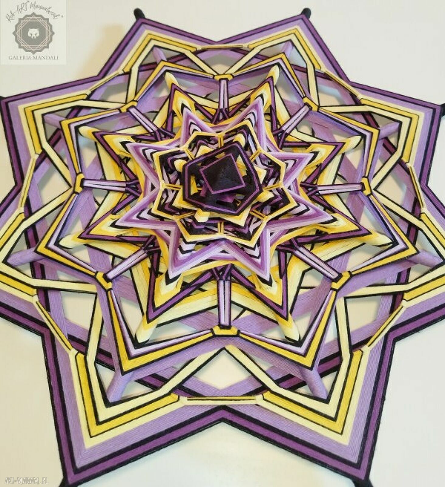 Mandala „Żywioły - ZIEMIA I OGNIA” - dekoracja rękodzieło 3D