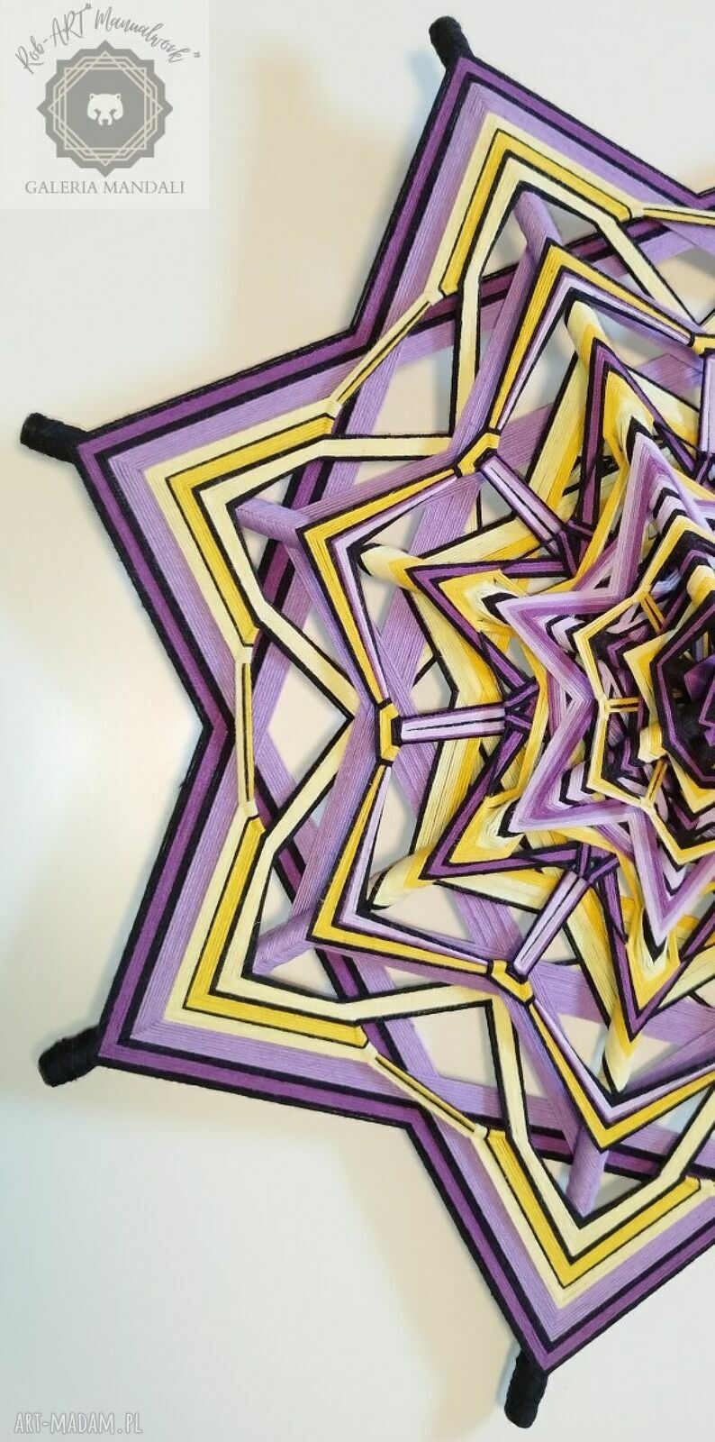 Mandala „Żywioły - ZIEMIA I OGNIA” - dekoracja rękodzieło 3D