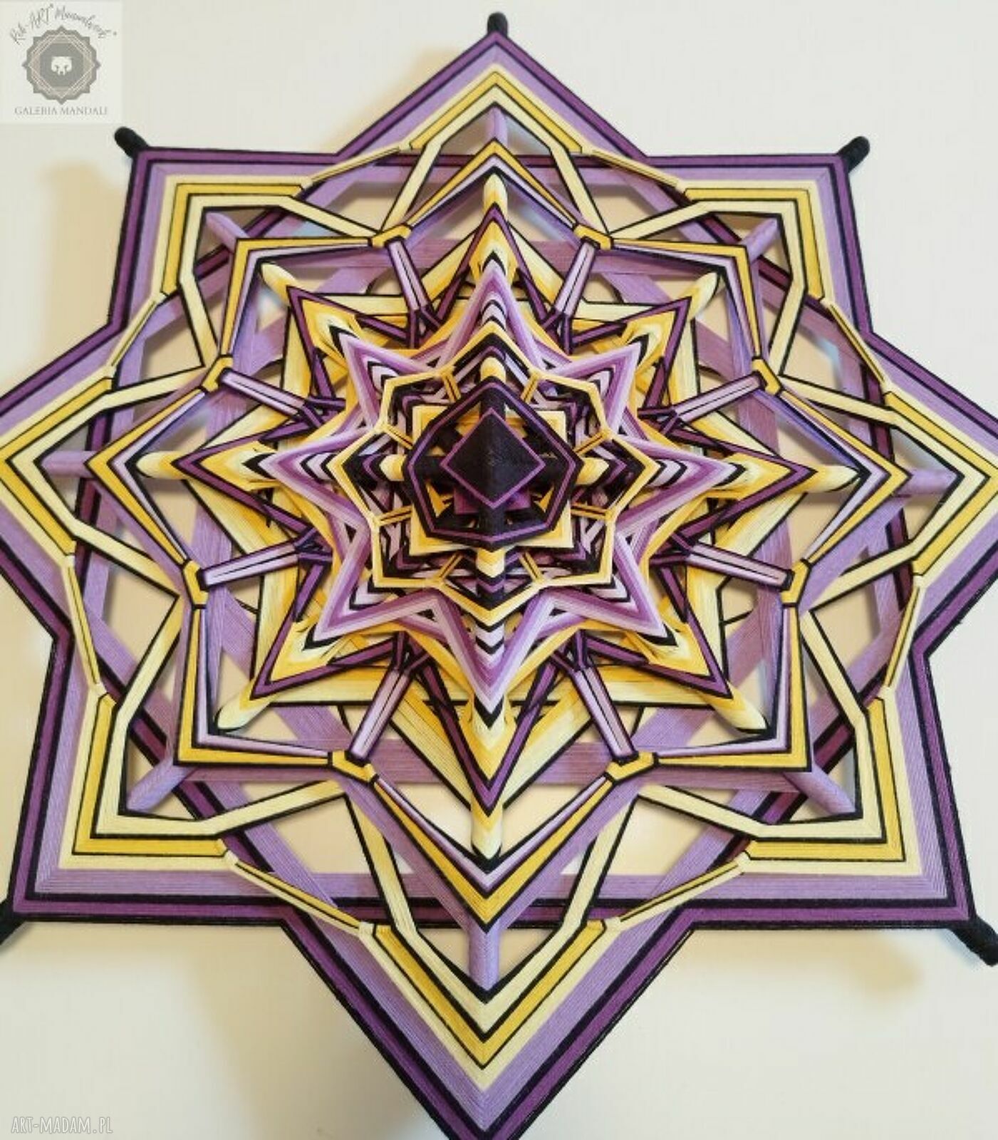 Mandala „Żywioły - ZIEMIA I OGNIA” - dekoracja rękodzieło 3D