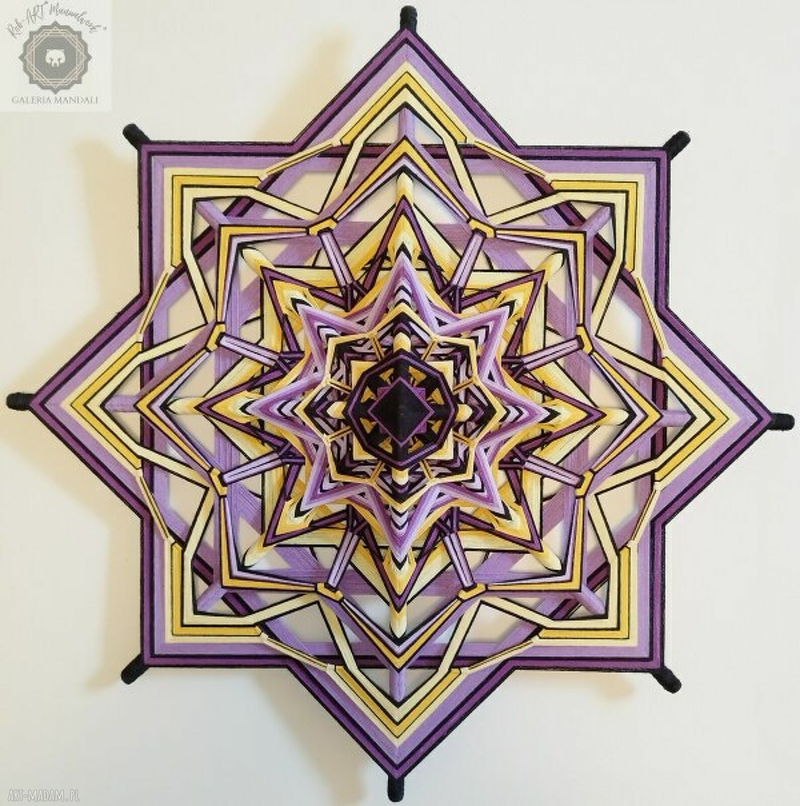 Mandala „Żywioły - ZIEMIA I OGNIA” - dekoracja rękodzieło 3D