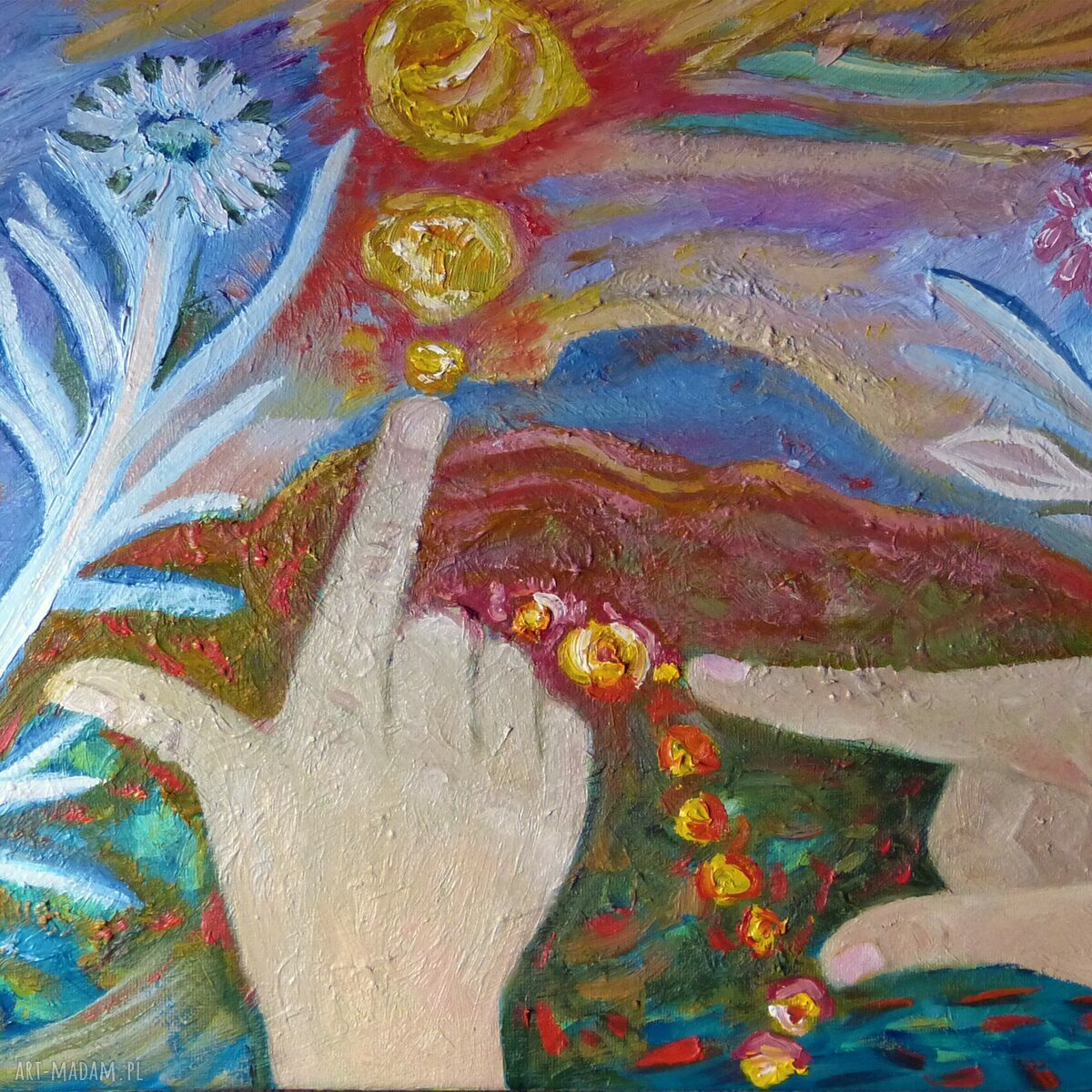 Manipulacja - obraz olejny na płótnie 30 x 40 cm