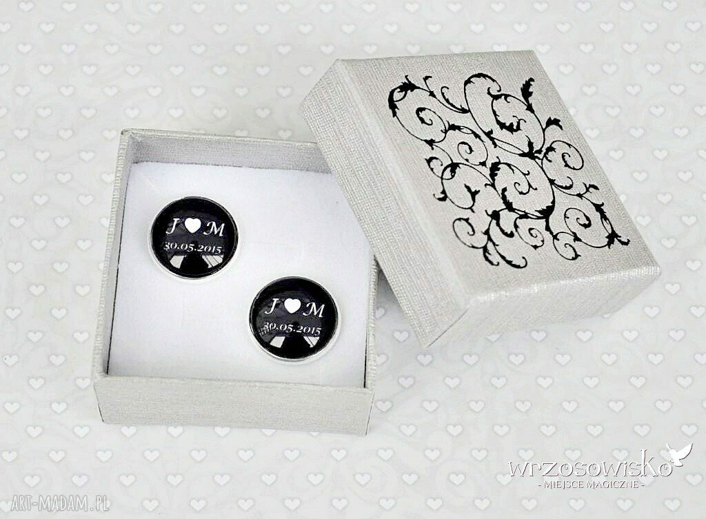 Spinki ślubne Pan Młody handmade