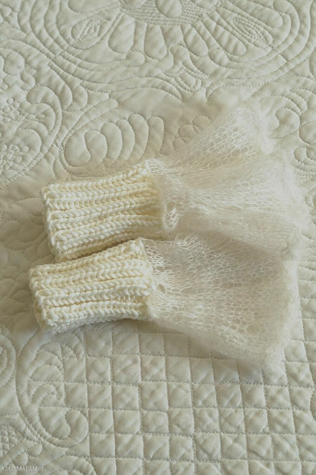 Mankiety w stylu vintage New Romantic - ręcznie robione do swetra