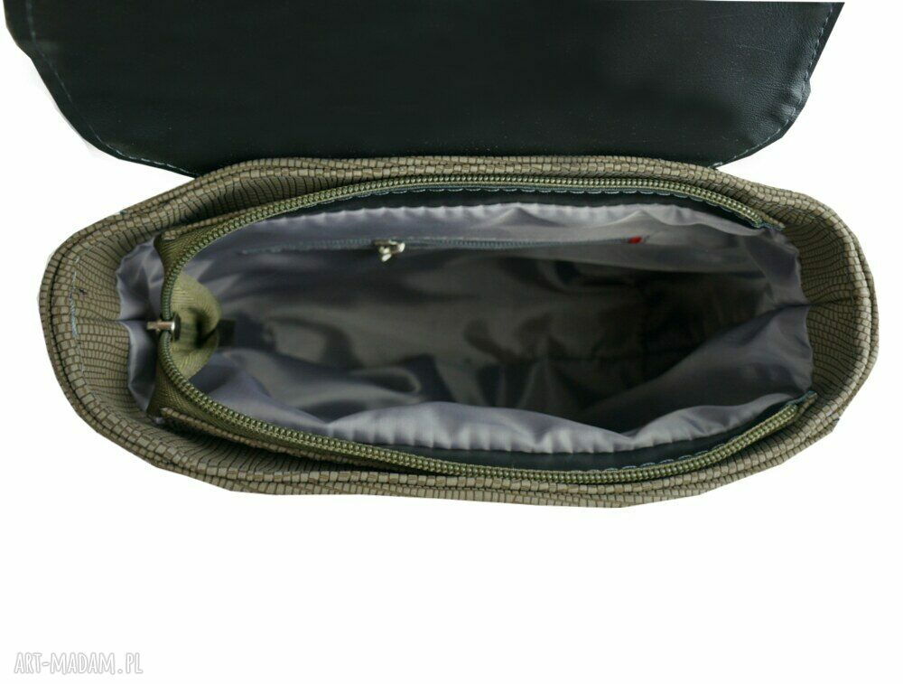 MANZANA klasyczny plecak VINTAGE ekoskóra - oliwkowy