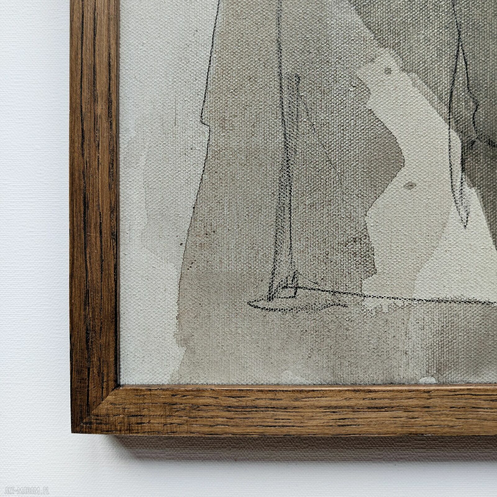 Mapa obecności 3 - obraz akrylowy z dębową ramą 40x30 cm