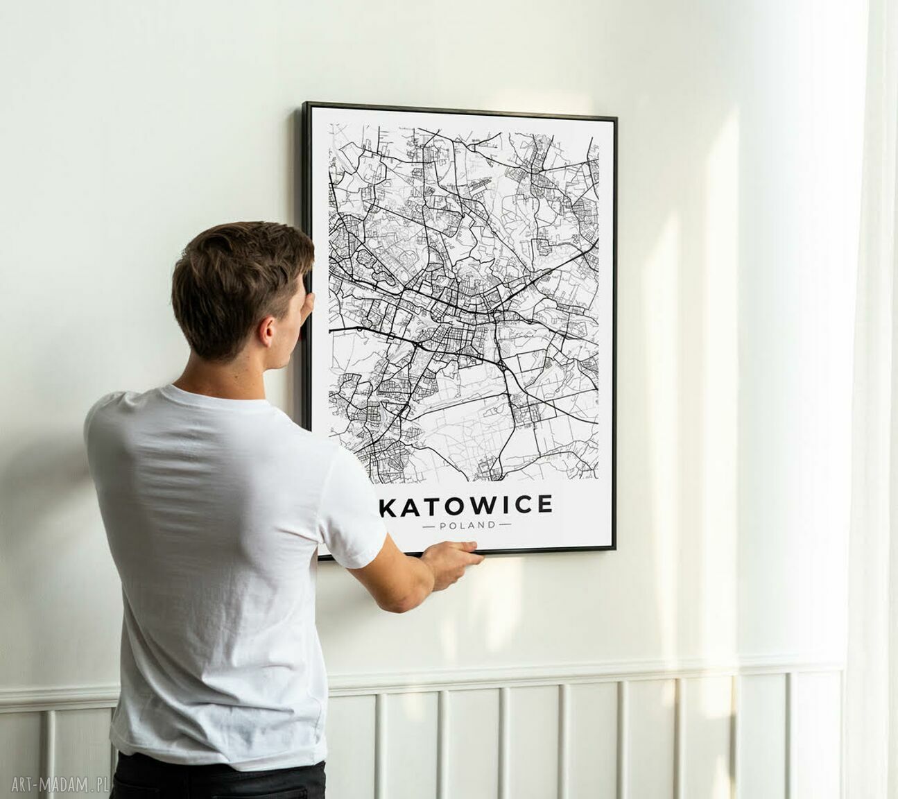 Plakat Mapa Katowice - format 30x40 cm