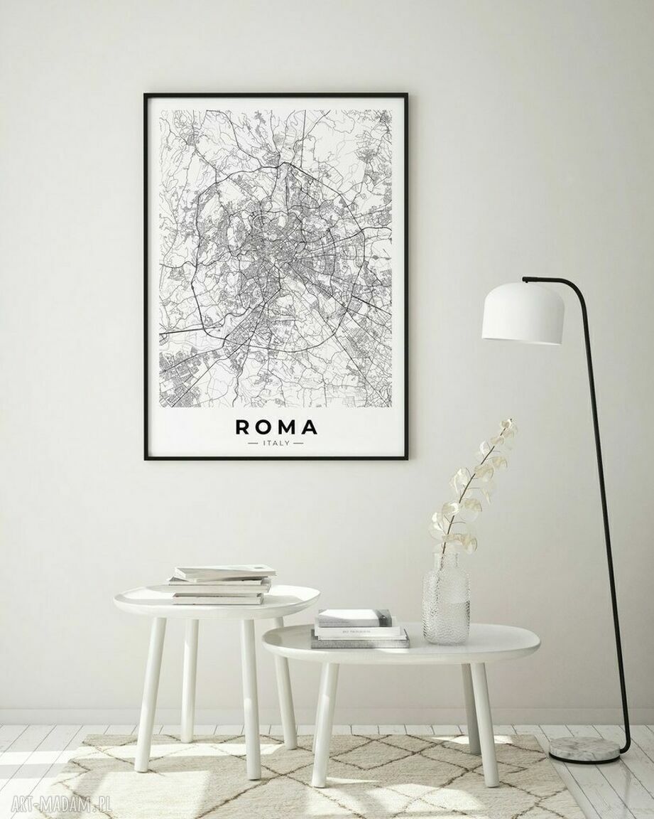 Plakat z mapą Rzymu 30x40 cm - idealny na prezent
