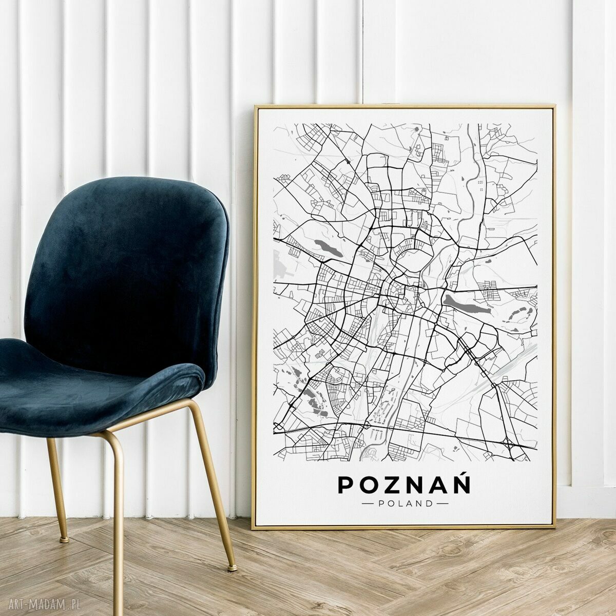 Mapa Poznań - plakat 50x70 cm (B2)