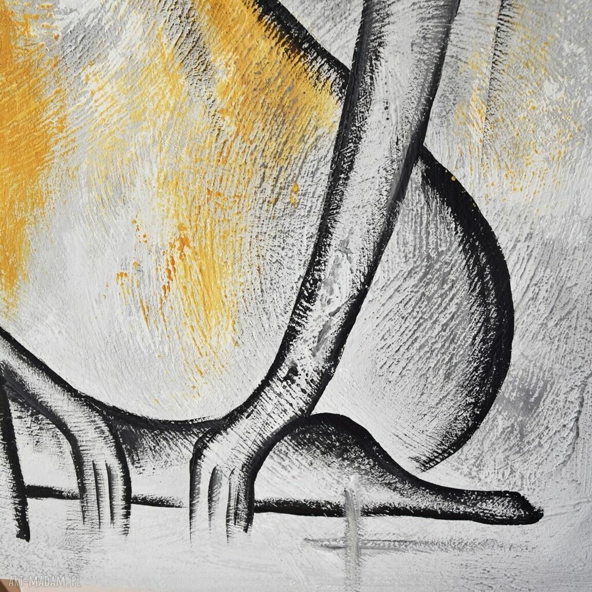 Marceau - abstrakcyjny obraz ręcznie malowany na płótnie (70x90 cm)