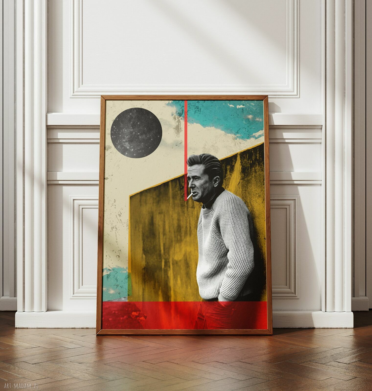 Plakat Marek Hłasko A3 29,7x42 cm - retro kolaż polska literatura