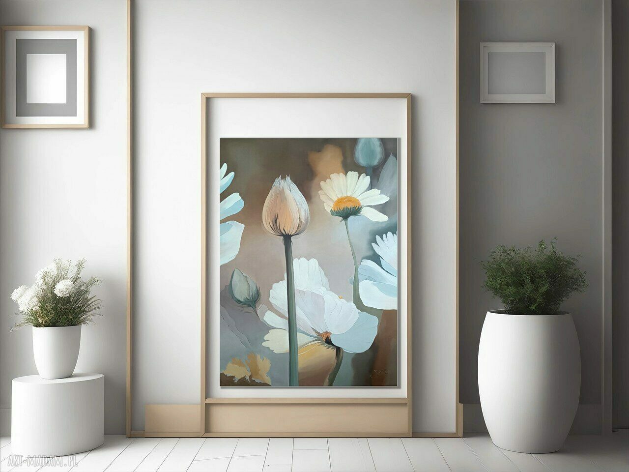 Margaretki - olejny obraz 90x65 cm