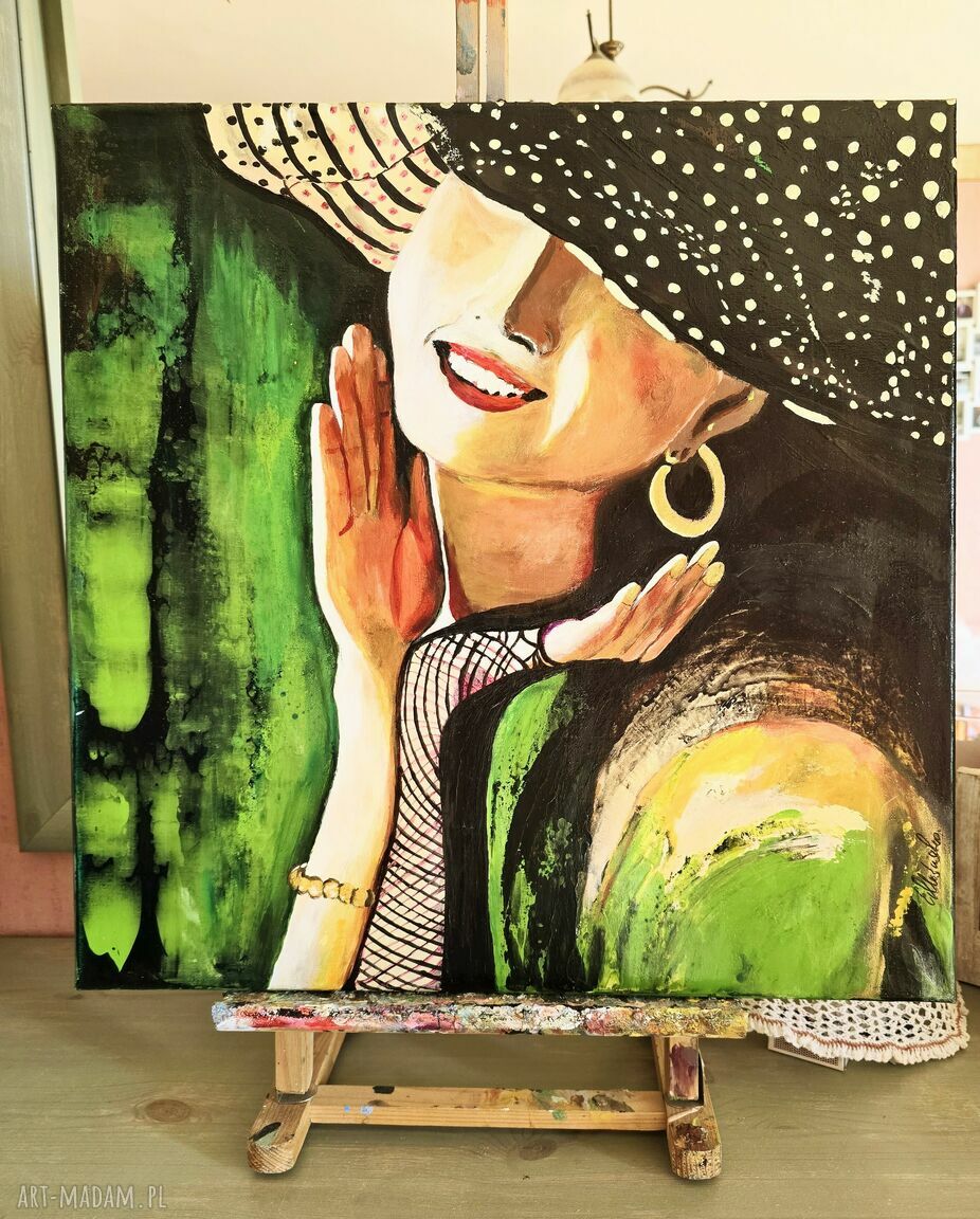 Maria Magdalena - obraz akrylowy ręcznie malowany 50x50 cm