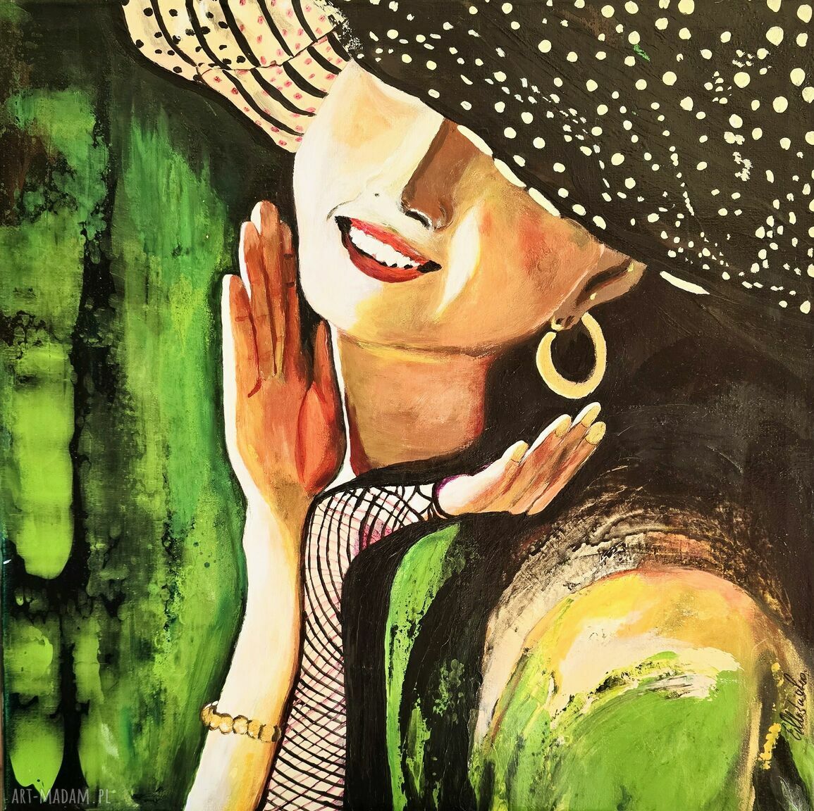 Maria Magdalena - obraz akrylowy ręcznie malowany 50x50 cm